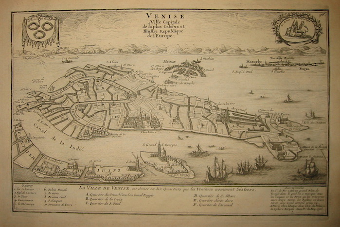 De Fer Nicolas (1646-1720) Venise. Ville Capitale de la plus Celebre et Illustre Republique de l'Europe 1705 Parigi 